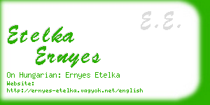 etelka ernyes business card